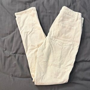 Hollister Off-White Corduroy Trousers